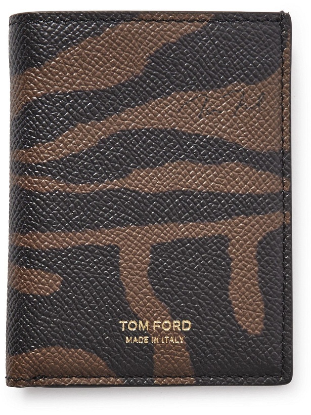 Photo: TOM FORD - Zebra-Print Full-Grain Leather Bifold Cardholder