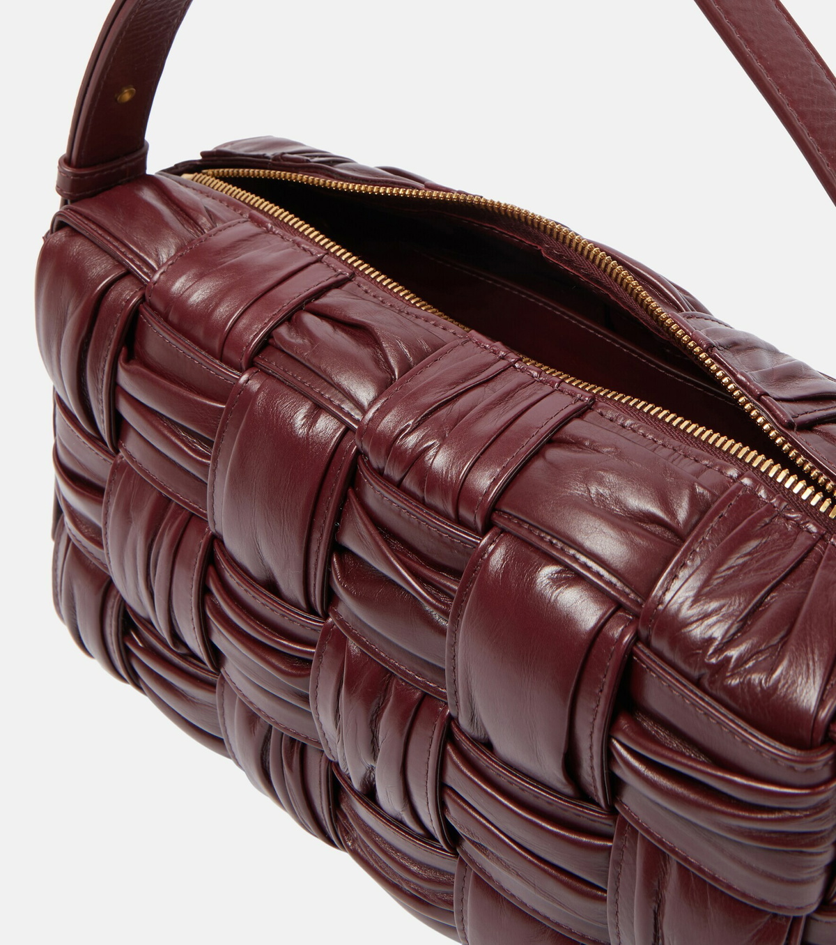 Bottega Veneta - Plissé Brick Cassette leather shoulder bag