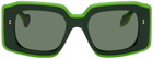 JW Anderson SSENSE Exclusive Green Bumper Sunglasses