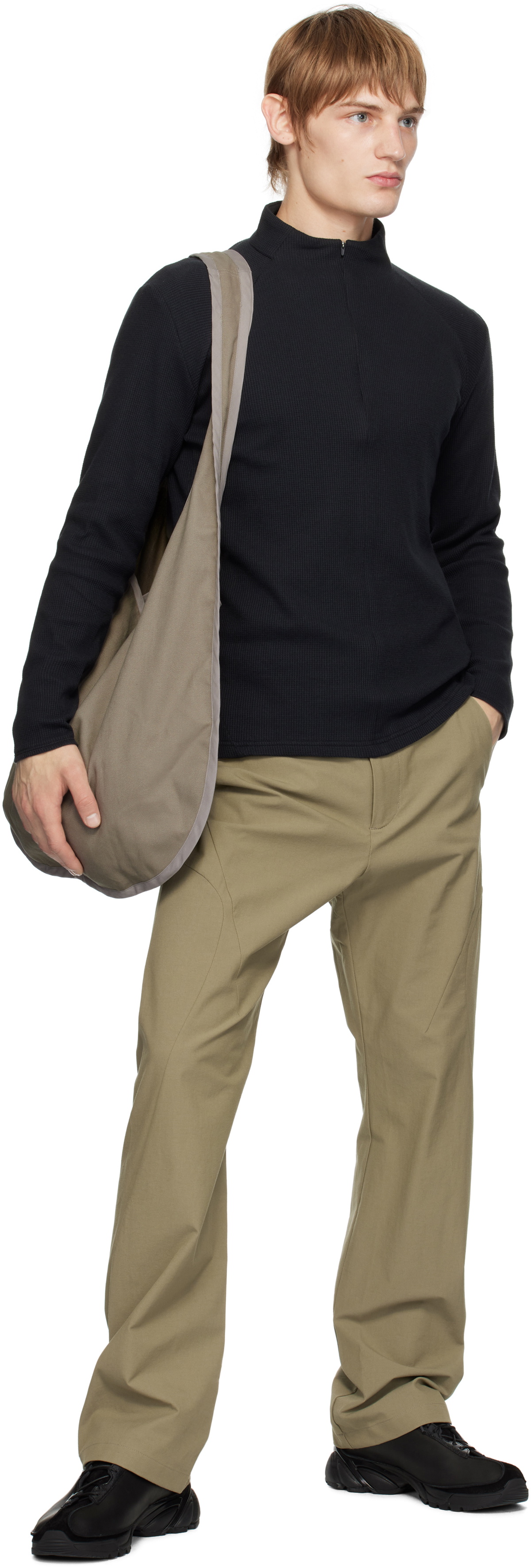 POST ARCHIVE FACTION (PAF) Black 7.0 Right Long Sleeve Sweatshirt