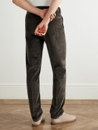Eleventy - Straight-Leg Stretch Cotton and Modal-Blend Corduroy Trousers - Brown