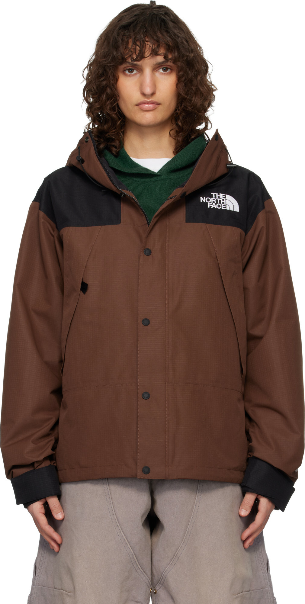The North Face Brown DRYVENT Mono Mountain Rain Jacket