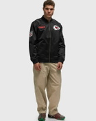 Mitchell & Ness NFL TEAM LEADER SATIN BOMBER VINTAGE LOGO KANSAS CITY CHIEFS Black Mens Bomber Jacket