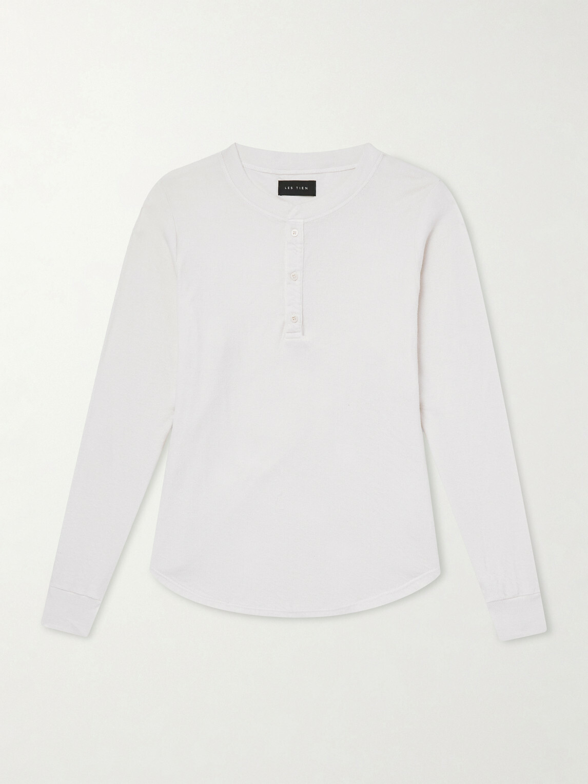 Les Tien - Garment-Dyed Ribbed Cotton-Jersey T-Shirt - Neutrals