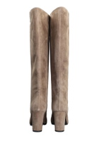 Via Roma 15 High Heels Boots In Beige Suede