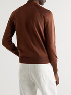 TOM FORD - Slim-Fit Silk-Blend Mock-Neck Sweater - Brown