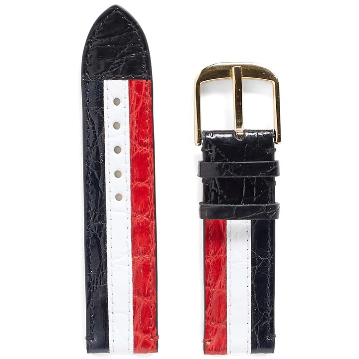 Photo: Thom Browne Caiman Leather Tricolour Watch Strap