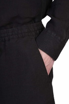 120% Lino Shorts In Black Linen