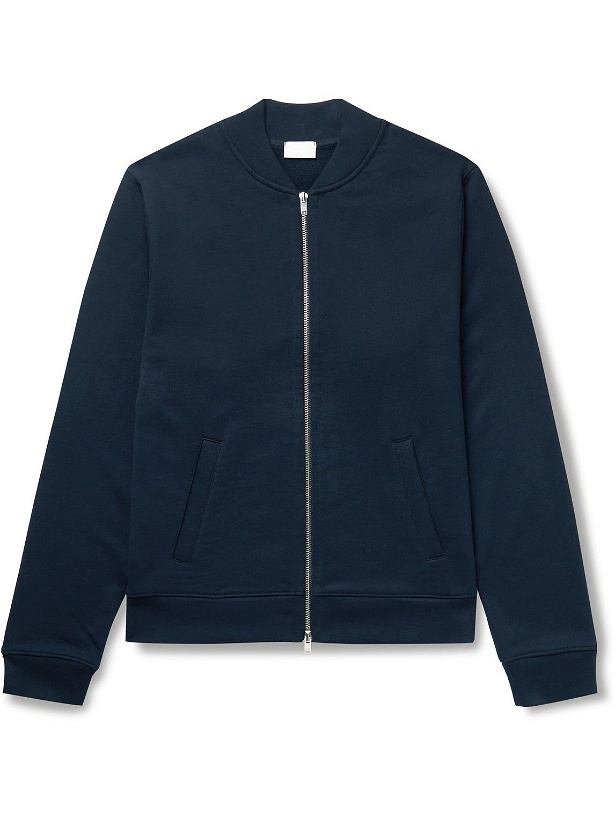 Photo: Handvaerk - Pima Cotton-Jersey Varsity Jacket - Blue