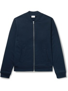 Handvaerk - Pima Cotton-Jersey Varsity Jacket - Blue