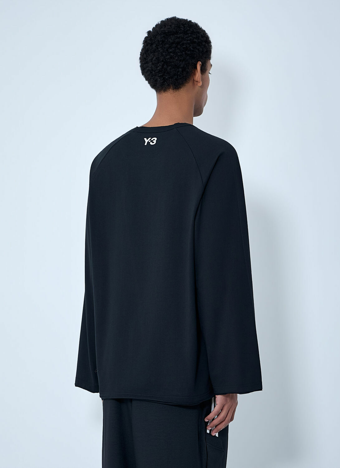 Y-3 Striped Shoulder Cotton T-Shirt