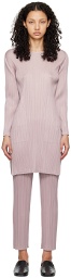 PLEATS PLEASE ISSEY MIYAKE Pink Monthly Colors January Minidress