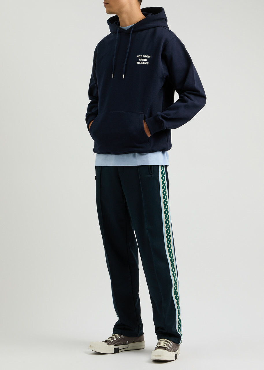パーカー・フーディ Drole De Monsieur NFPM Printed Hoodie Navy HO101-NYNAVY DRÔLE DE Monsieur Nfpm Printed Hooded Cotton Sweatshirt Navy