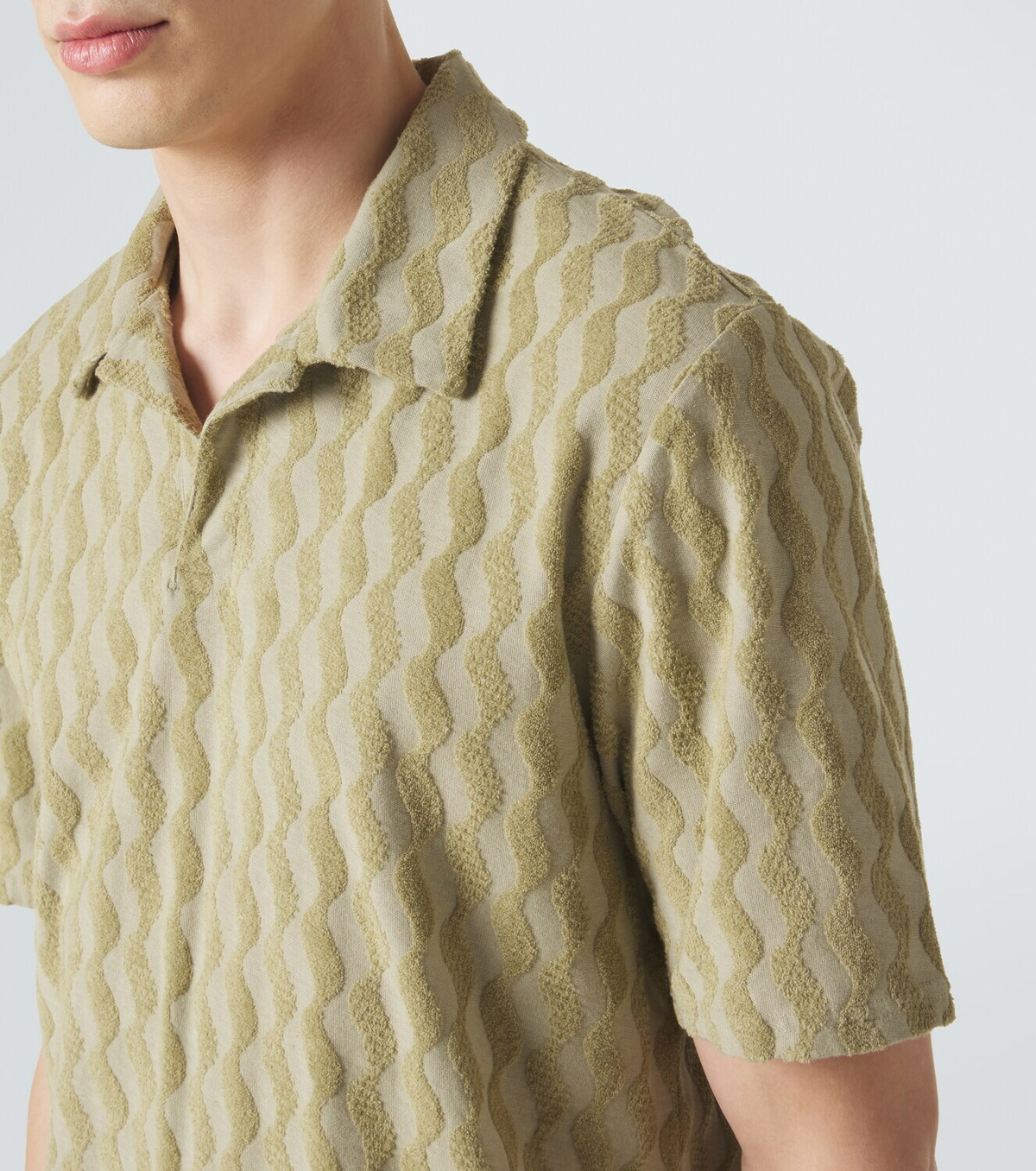 Frescobol Carioca Faustino jacquard terry polo shirt