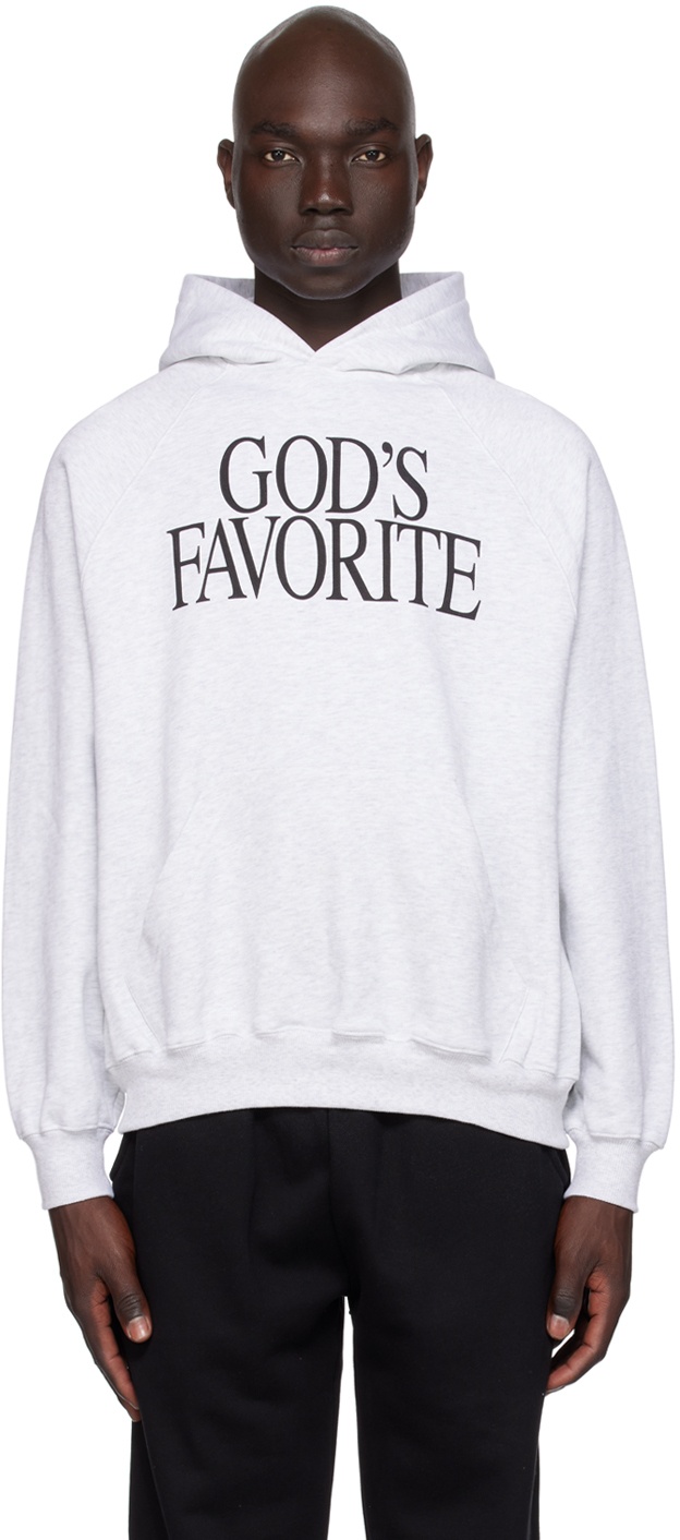 Photo: Praying SSENSE Exclusive Gray 'God's Favorite' Hoodie