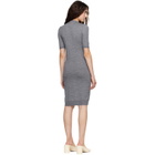 MM6 Maison Margiela Gray & Off-White Trompe L'Oeil Cardigan Midi Dress