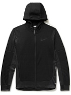 Nike Training - Pro Striped Two-Tone Therma-FIT Zip-Up Hoodie - Black
