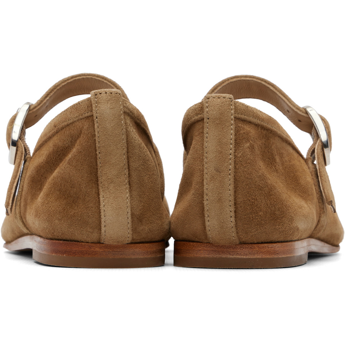 Le Monde Beryl Taupe Ballet Mary Jane Flats