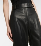 Khaite - Melie leather cropped pants