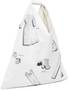 MM6 Maison Margiela White Triangle Tote