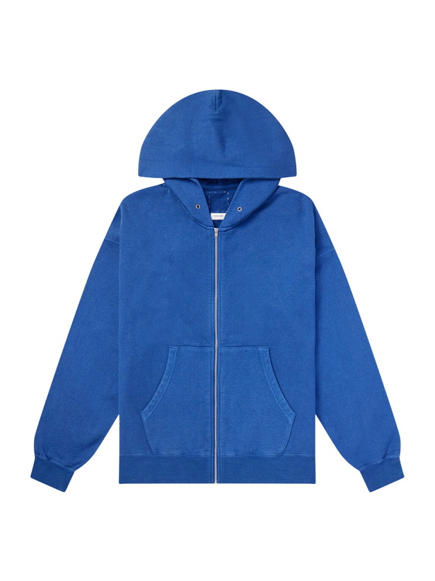 Photo: Visvim - Jumbo Cotton-Jersey Zip-Up Hoodie - Blue
