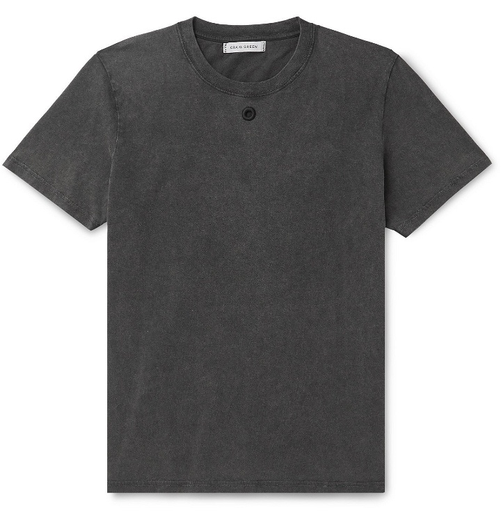 Photo: Craig Green - Embroidered Cotton-Jersey T-Shirt - Black