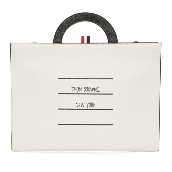 Photo: Thom Browne White and Black Flat Folio Pouch