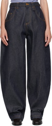 WILLY CHAVARRIA Blue Tapered Bad Girl Jeans