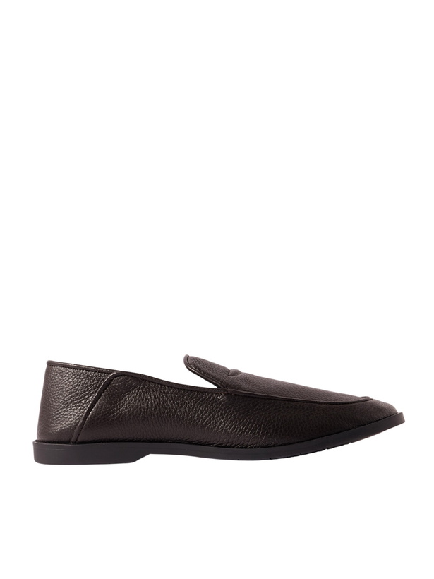 Photo: George Cleverley - Mayfair II Collapsible-Heel Deerskin Loafers - Brown