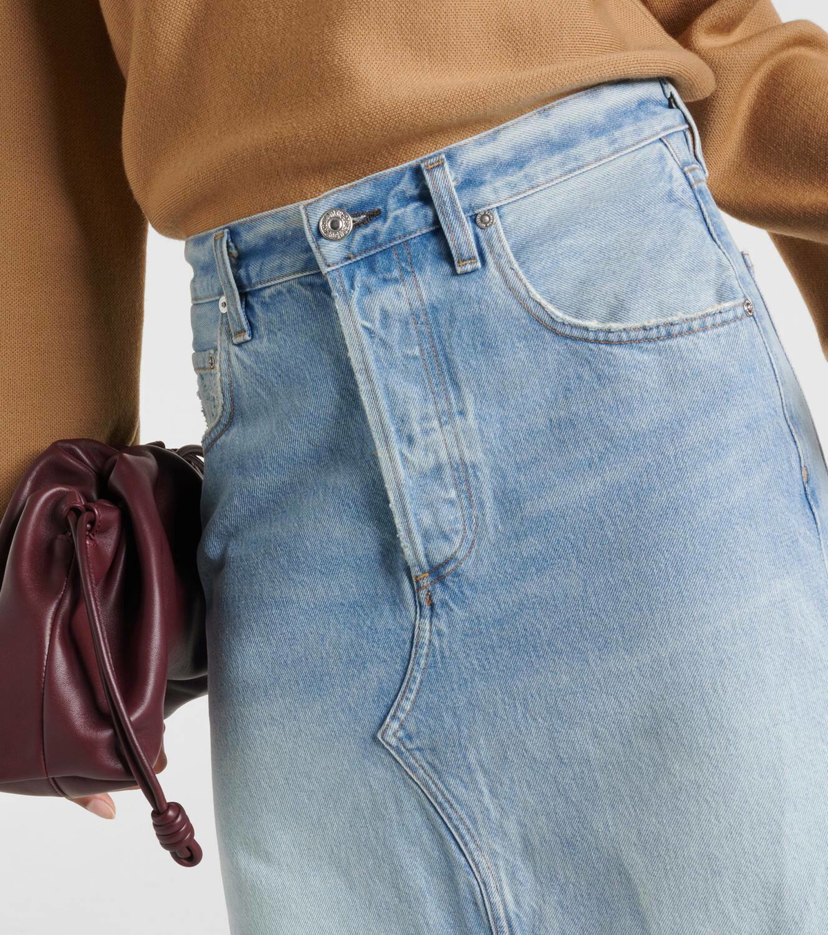 Citizens of Humanity Mina Reworked denim midi skirt