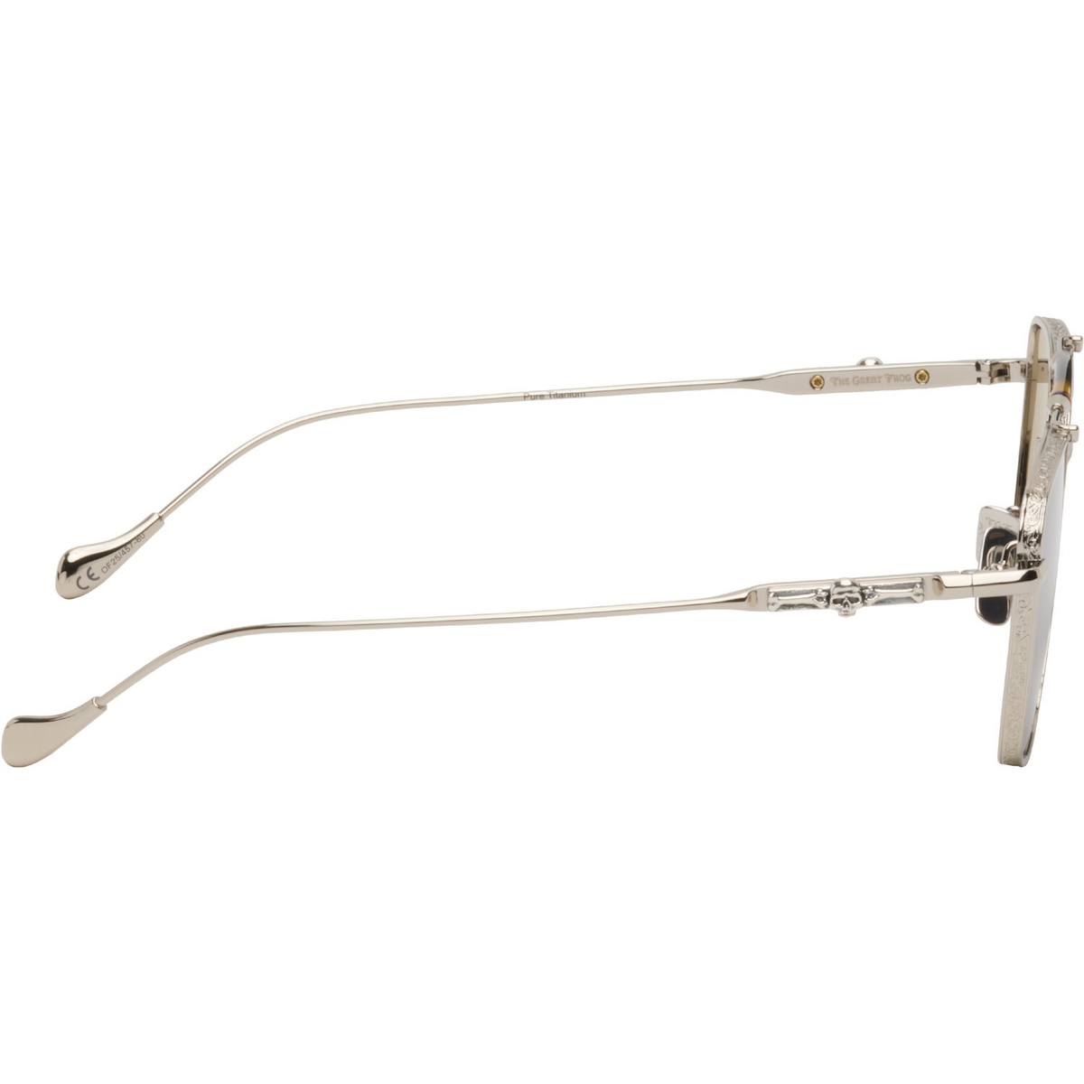 Cutler and Gross Silver The Great Frog Edition Capri Rectangular Sunglasses