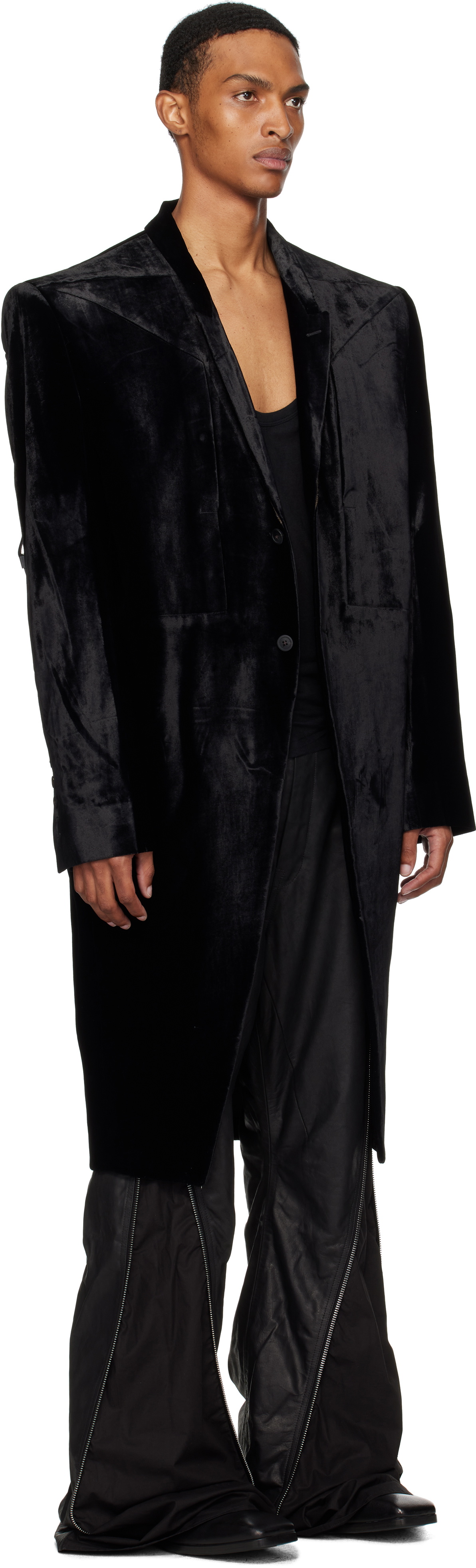 【Rick Owens】　 Fogpocet Rick Owens Black Concordians Fogpocket Ricks Coat Rick Owens