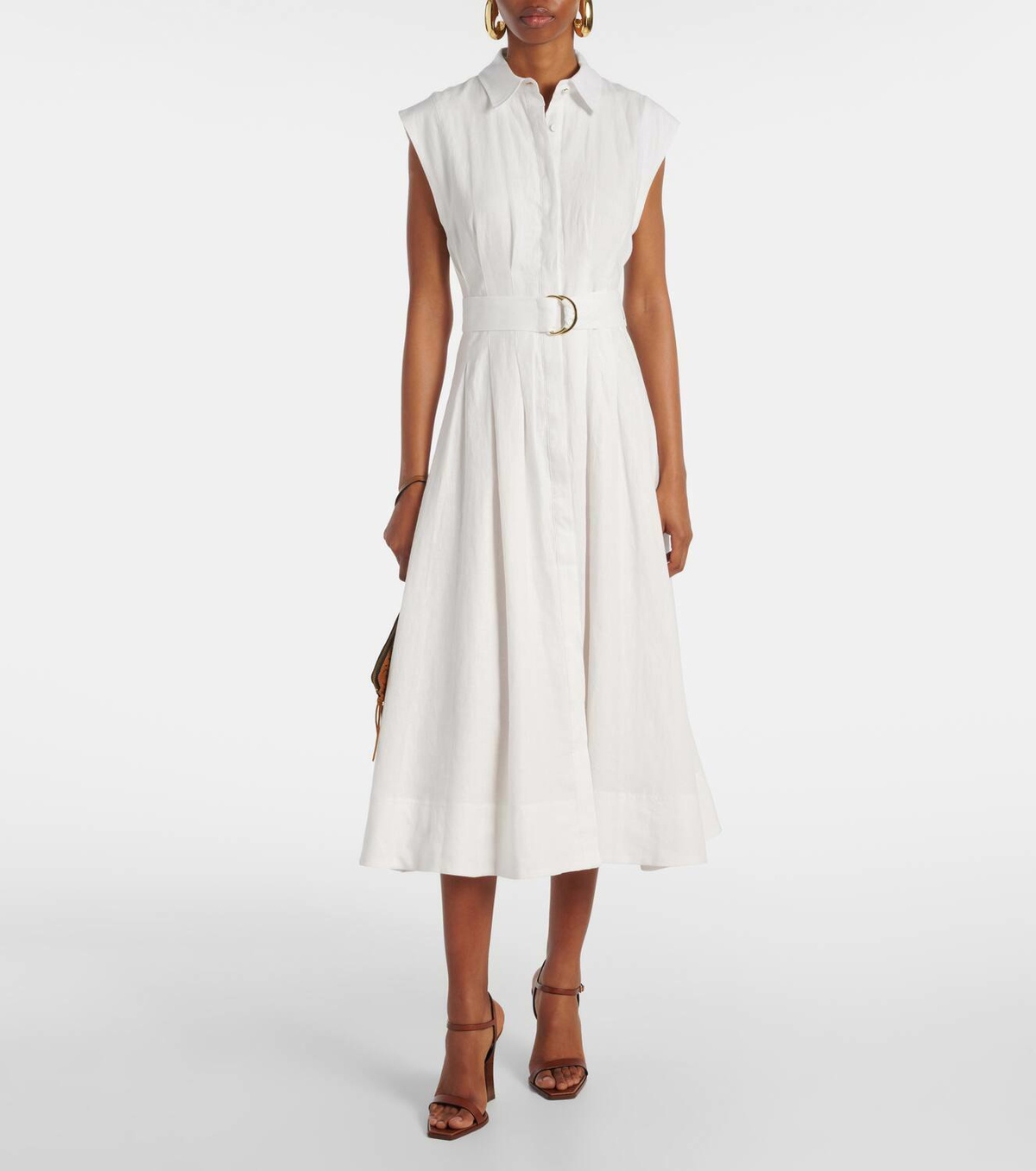 Veronica Beard Loreta belted linen midi dress Veronica Beard Veronica Beard Loreta belted linen midi dress Veronica Beard
