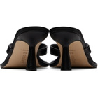 Aeyde Black Daphne Leather Thong Heeled Sandals