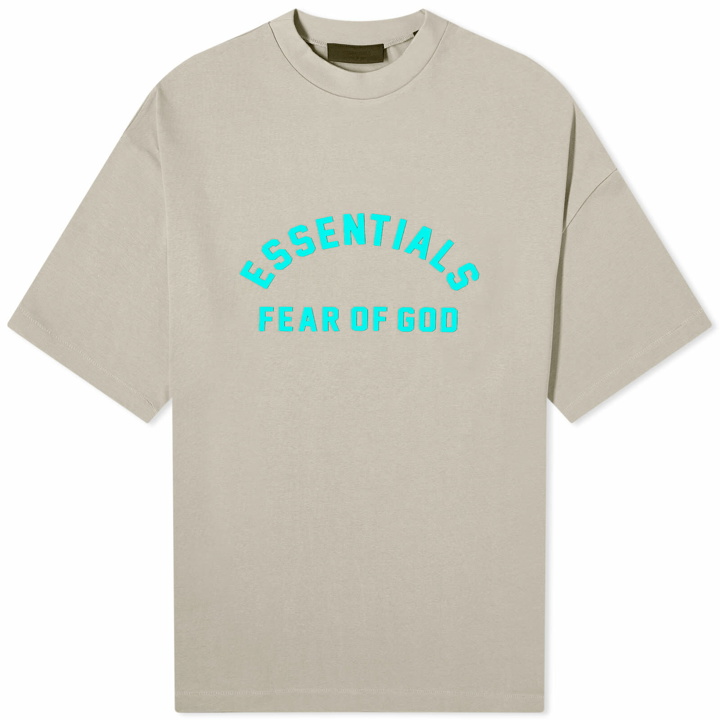 Photo: Fear of God ESSENTIALS Men's Spring Printed Logo T-Shirt in Seal