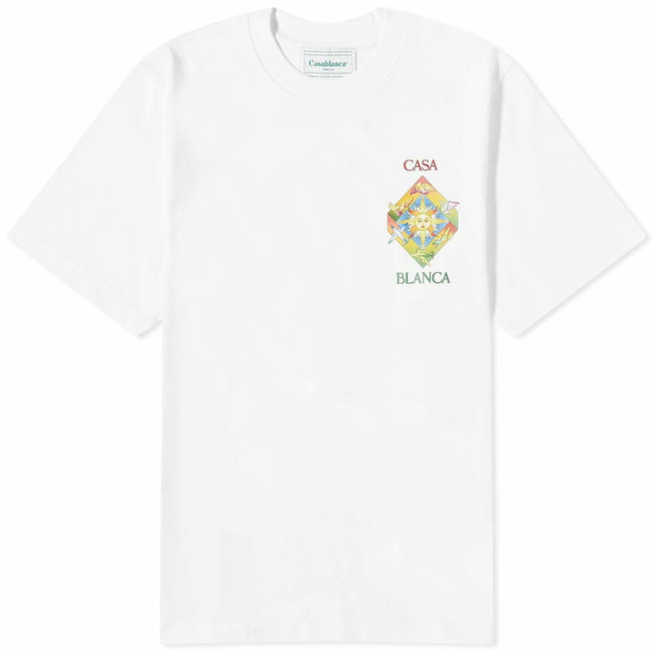 Photo: Casablanca Men's Les Elements T-Shirt in White