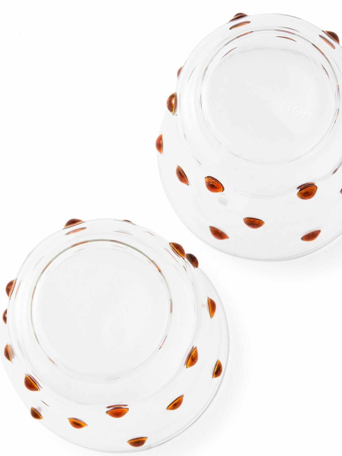 POLSPOTTEN Set Of 2 Nob Glass Tumblers