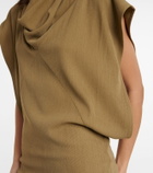 Petar Petrov Avis draped twill maxi dress