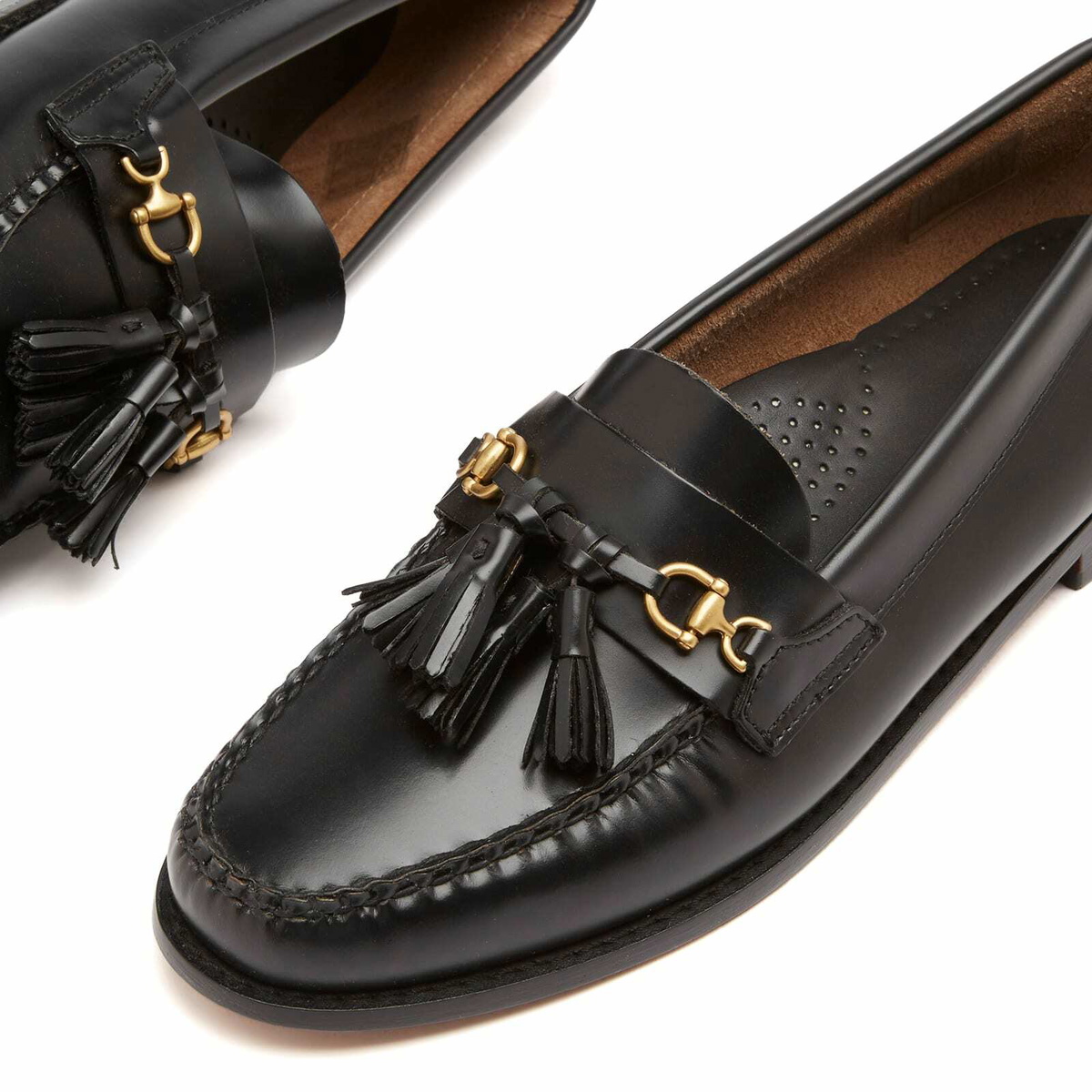 Bass Weejuns Women's Tetra Tassel Loafer in Black Leather