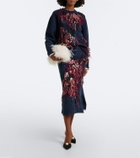 Erdem Fringed intarsia wool midi skirt