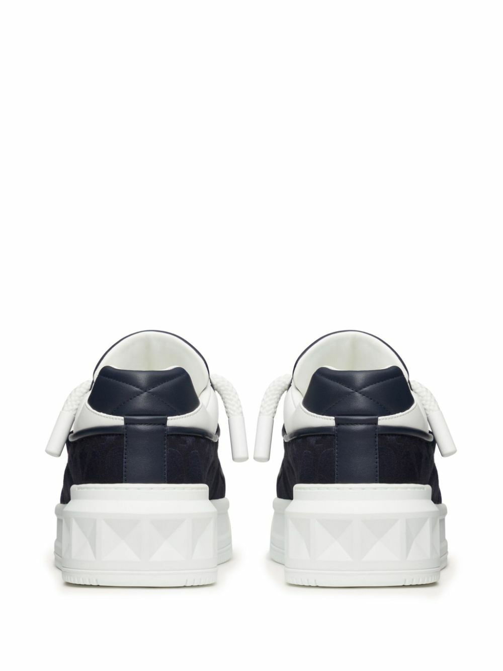 Valentino Garavani Blue One Stud Leather Sneakers Valentino Garavani