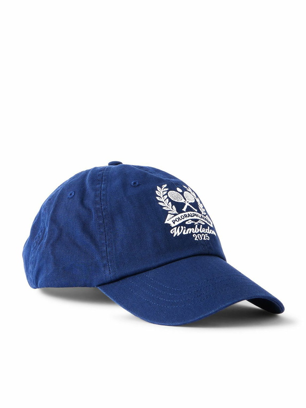 Photo: Polo Ralph Lauren - Wimbledon Logo-Embroidered Cotton-Twill Baseball Cap