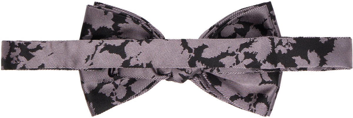 Dries Van Noten Purple & Black Silk Bow Tie