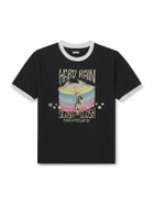 KAPITAL - Hard Rain Sundance Printed Cotton-Jersey T-Shirt - Black