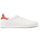Vetements - Perforated-Logo Leather Sneakers - Men - White