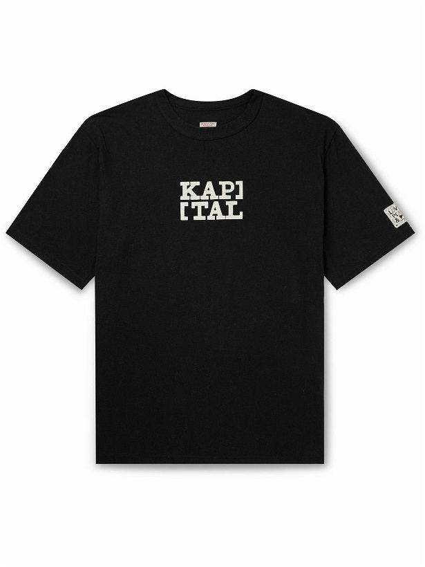 Photo: KAPITAL - Rookie Logo-Print Cotton-Jersey T-Shirt - Black