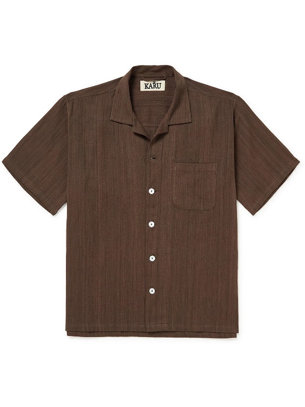 Photo: Karu Research - Camp-Collar Cotton Shirt - Brown