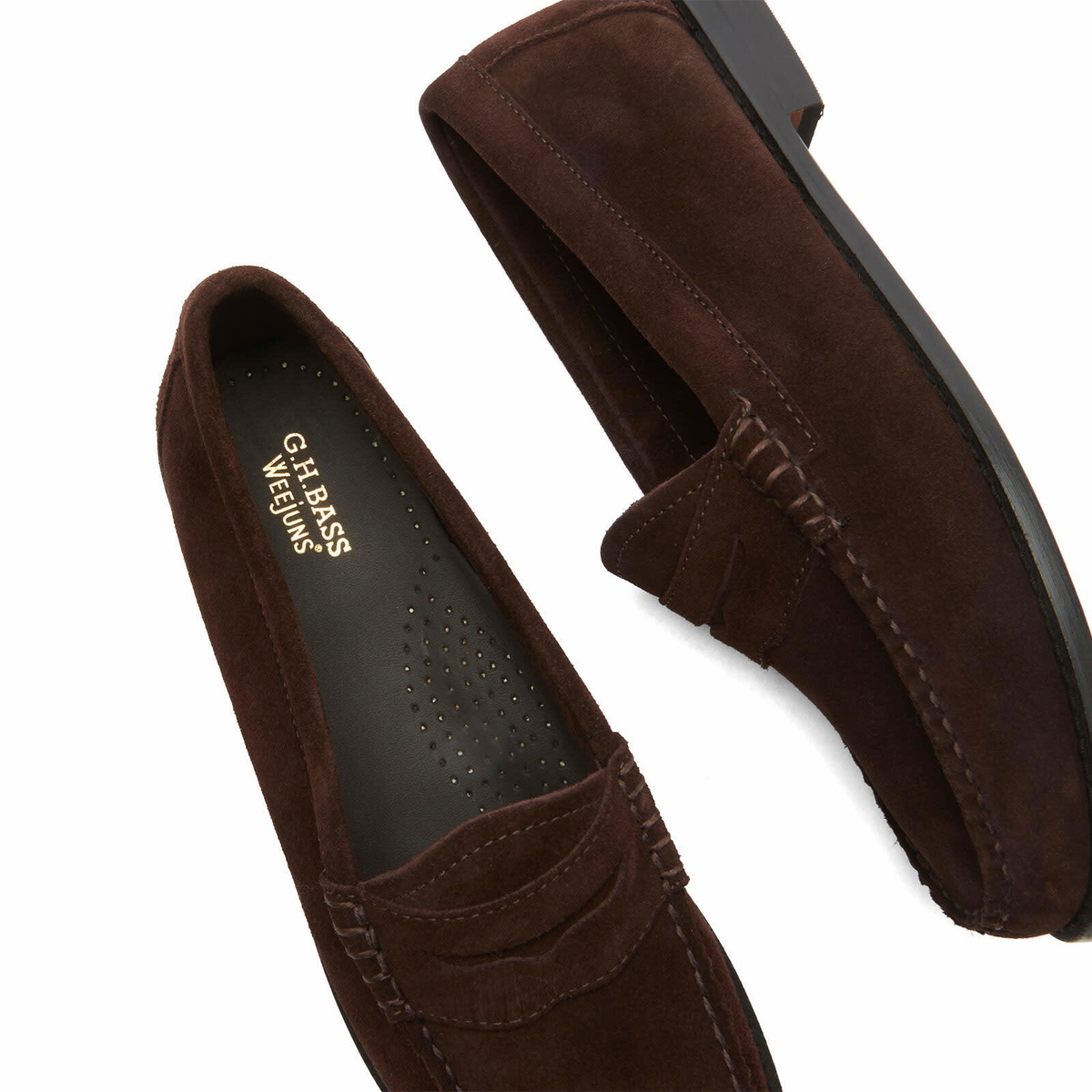 Bass Weejuns Women's Penny Suede Loafer in Chocolate Suede