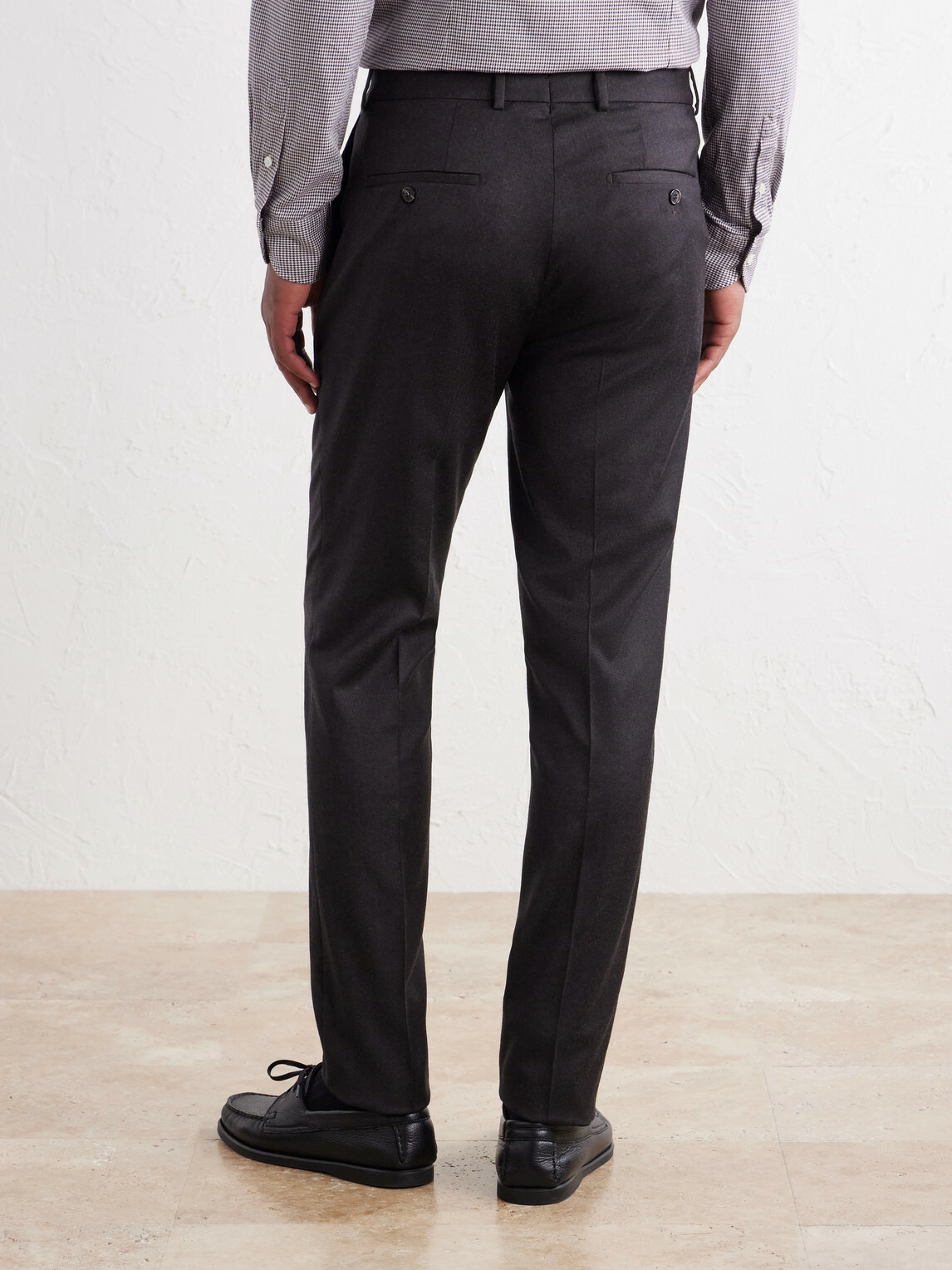 Slowear - Incotex Tapered Wool-Blend Flannel Trousers - Brown