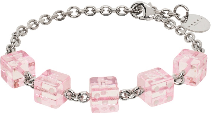 Photo: Marni Silver & Pink Dice Charm Bracelet